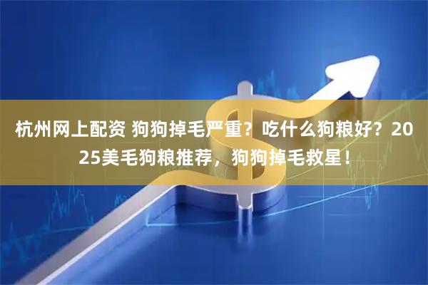 杭州网上配资 狗狗掉毛严重？吃什么狗粮好？2025美毛狗粮推荐，狗狗掉毛救星！